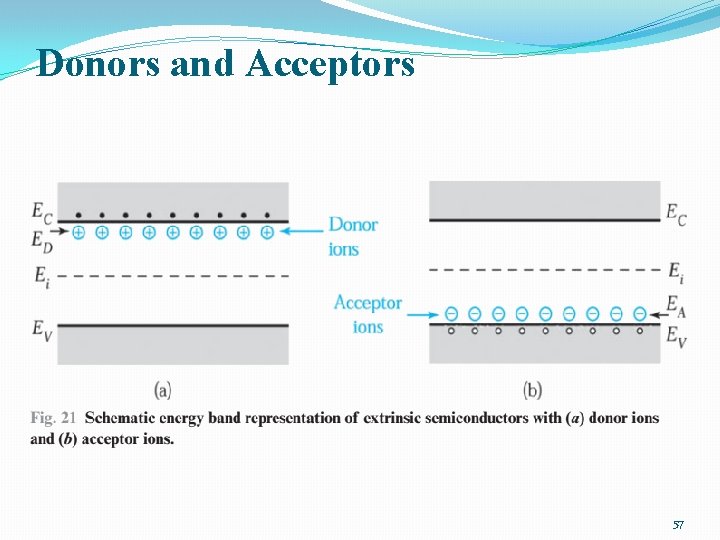 Donors and Acceptors 57 