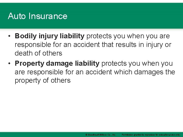 Auto Insurance • Bodily injury liability protects you when you are responsible for an Auto Insurance • Bodily injury liability protects you when you are responsible for an