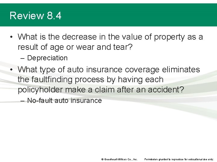Review 8. 4 • What is the decrease in the value of property as Review 8. 4 • What is the decrease in the value of property as