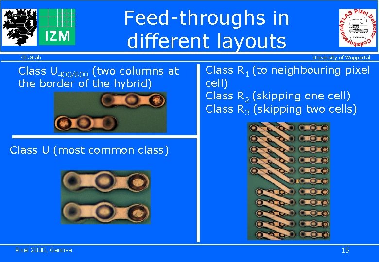 Feed-throughs in different layouts Ch. Grah Class U 400/600 (two columns at the border