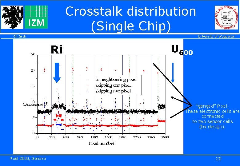 Crosstalk distribution (Single Chip) Ch. Grah University of Wuppertal Ri U 600 “ganged” Pixel: