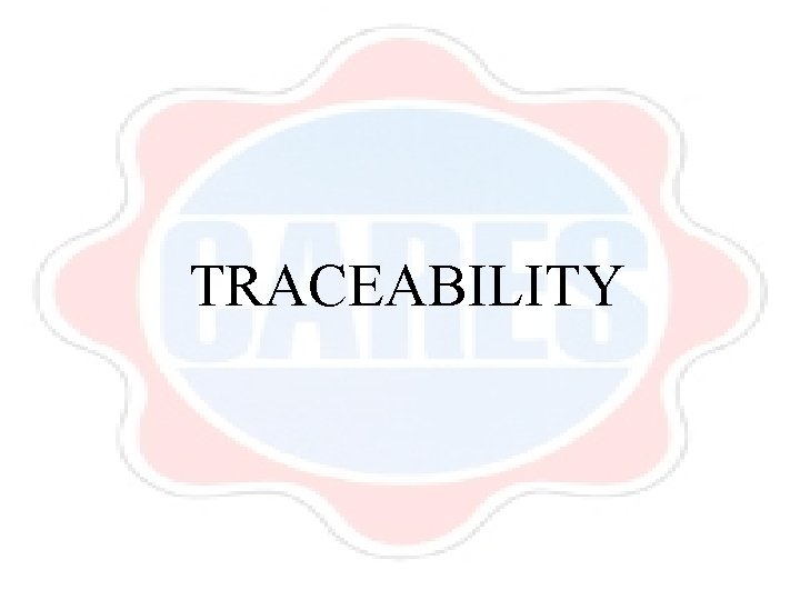 TRACEABILITY 