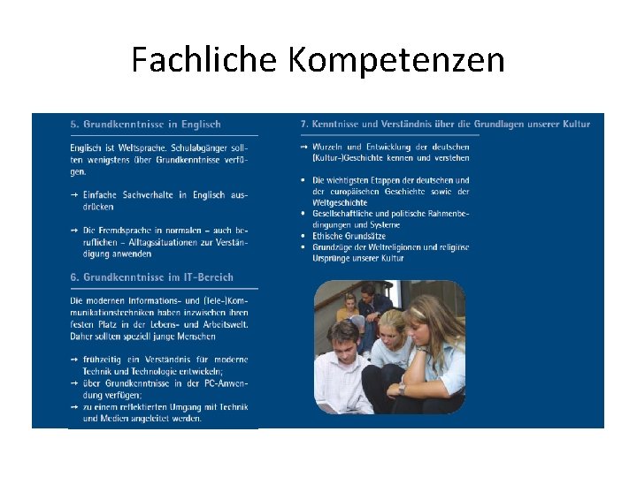 Fachliche Kompetenzen 