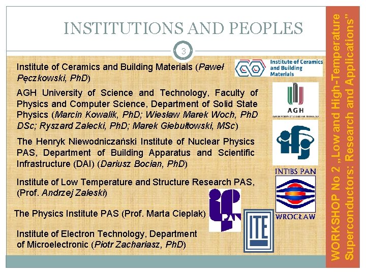 3 Institute of Ceramics and Building Materials (Paweł Pęczkowski, Ph. D) AGH University of