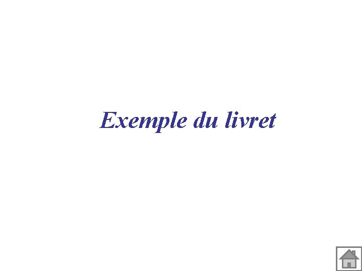 Exemple du livret 