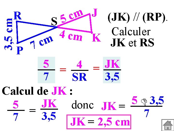 3, 5 cm R P J m c (JK) // (RP). 5 S 4