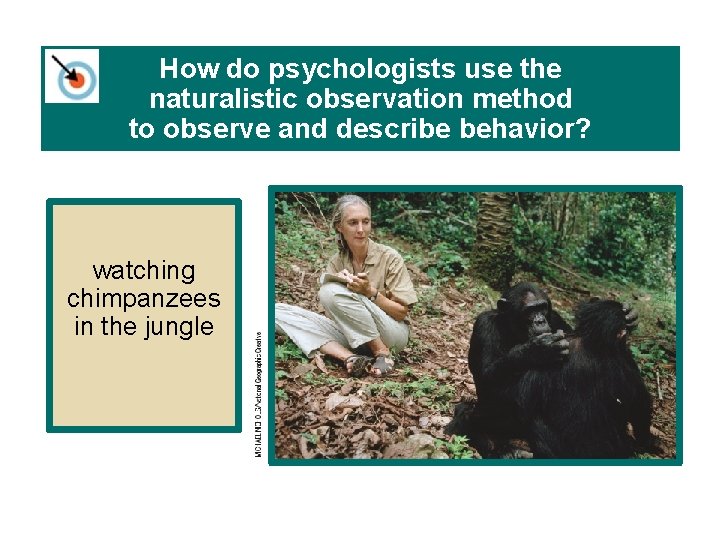 How do psychologists use the naturalistic observation method to observe and describe behavior? watching