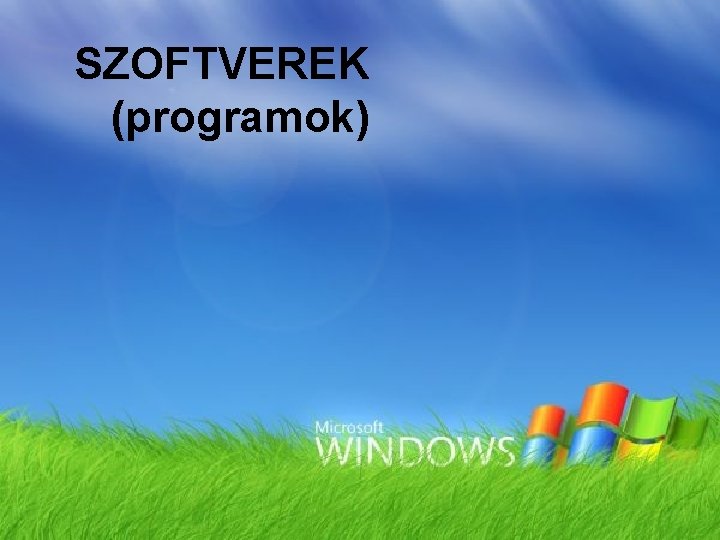 SZOFTVEREK (programok) 