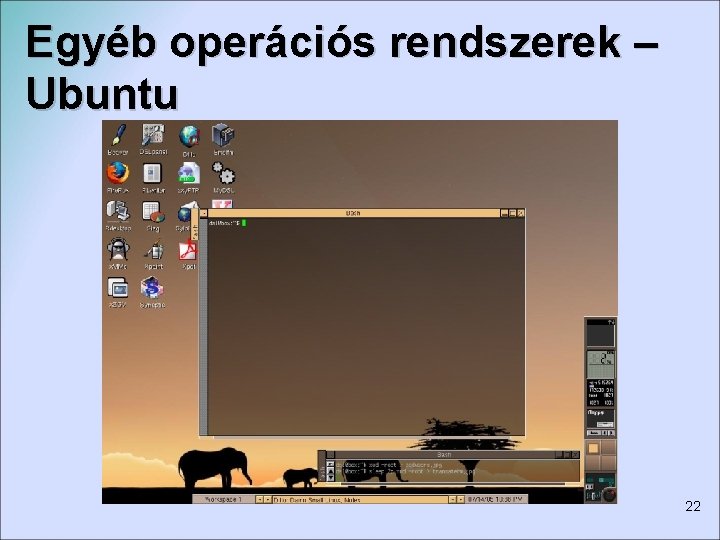 Egyéb operációs rendszerek – Ubuntu 22 