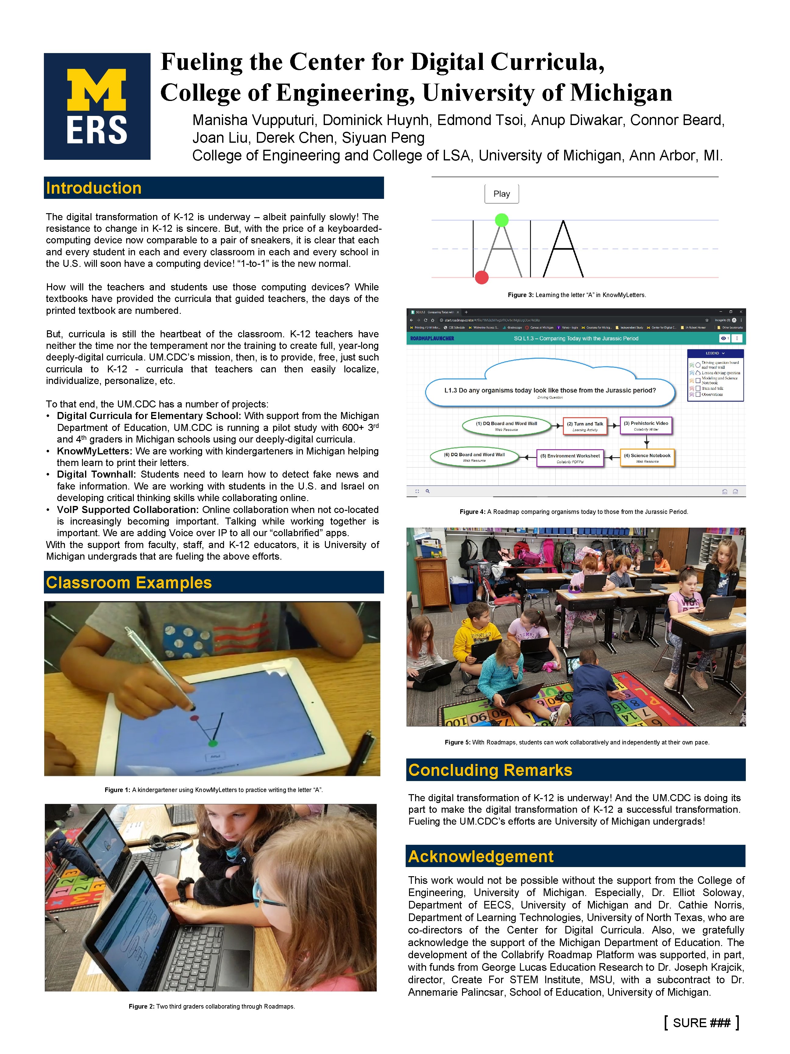 Fueling the Center for Digital Curricula, College of Engineering, University of Michigan Manisha Vupputuri,