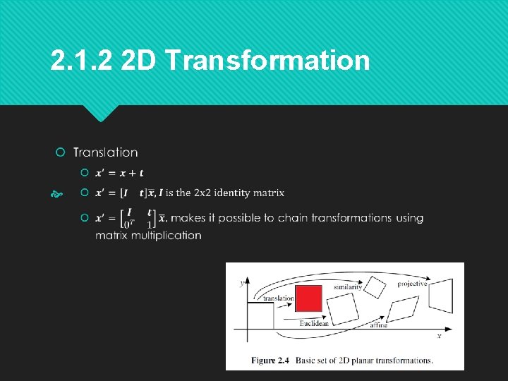 2. 1. 2 2 D Transformation 