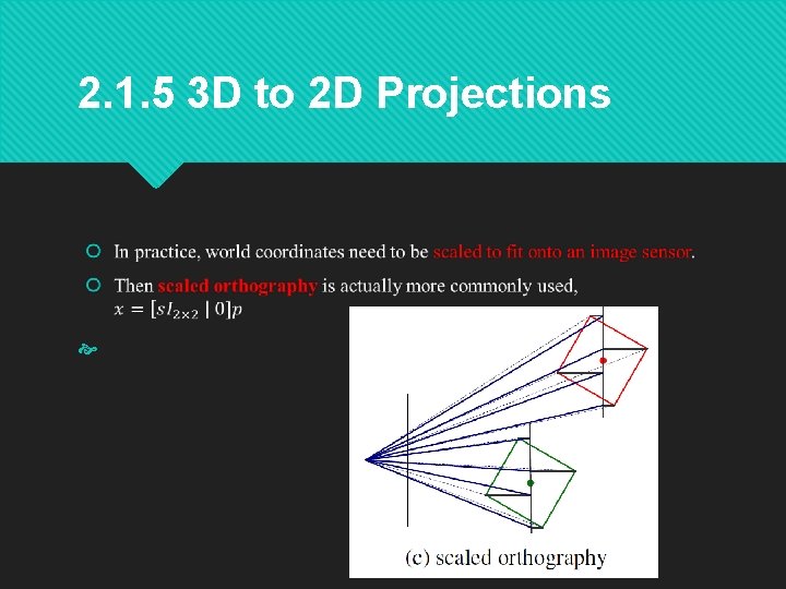 2. 1. 5 3 D to 2 D Projections 