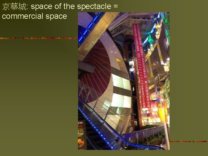 京華城: space of the spectacle = commercial space 
