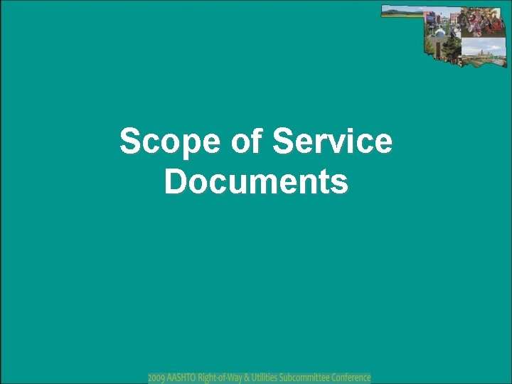 Scope of Service Documents 