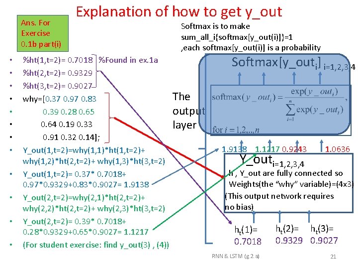 Ans. For Exercise 0. 1 b part(i) • • • Explanation of how to