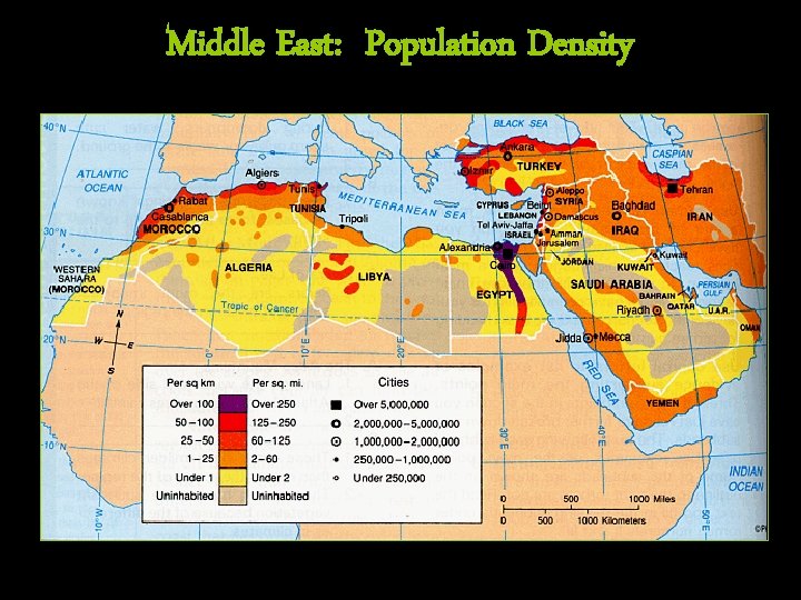 Middle East: Population Density 