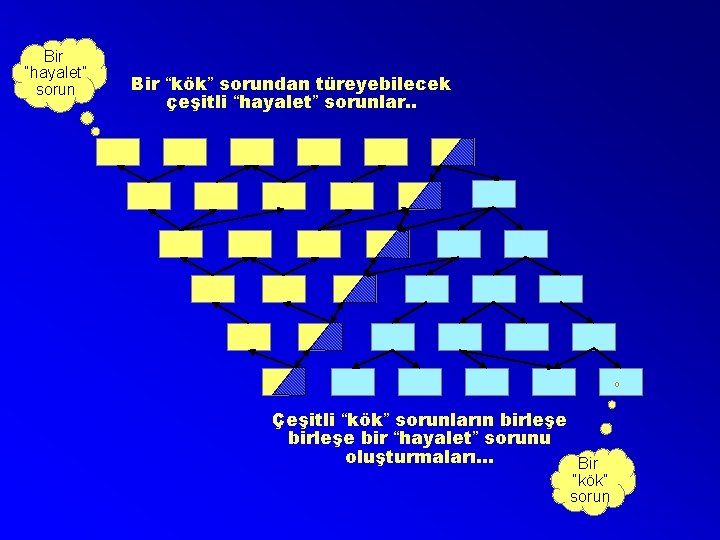 Bir “hayalet” sorun Bir “kök” sorundan türeyebilecek çeşitli “hayalet” sorunlar. . Çeşitli “kök” sorunların