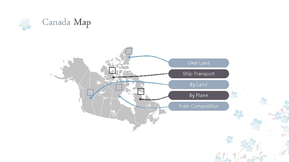 Canada Map � Over Land � � � Ship Transport � By Land By