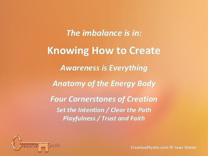 The imbalance is in: Knowing How to Create Awareness is Everything Anatomy of the