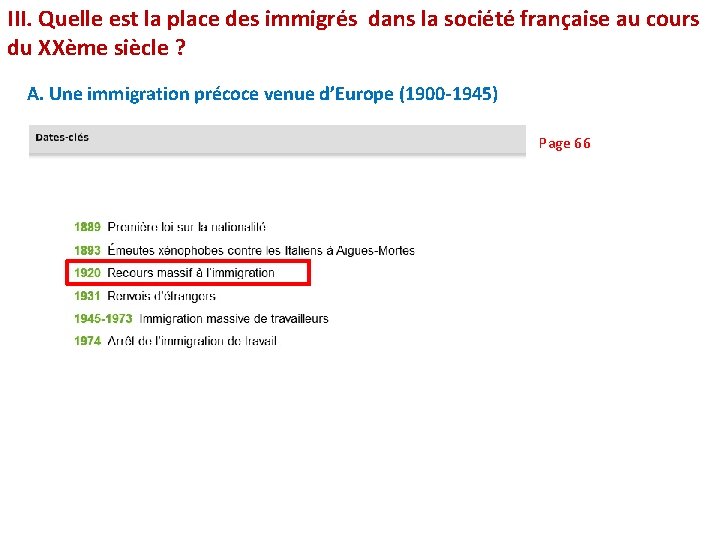 III. Quelle est la place des immigrés dans la société française au cours du