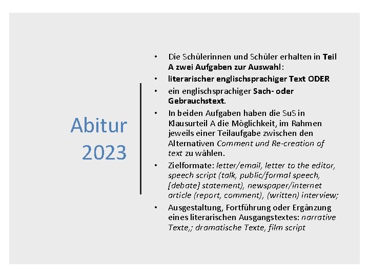  • • • Abitur 2023 • • • Die Schülerinnen und Schüler erhalten