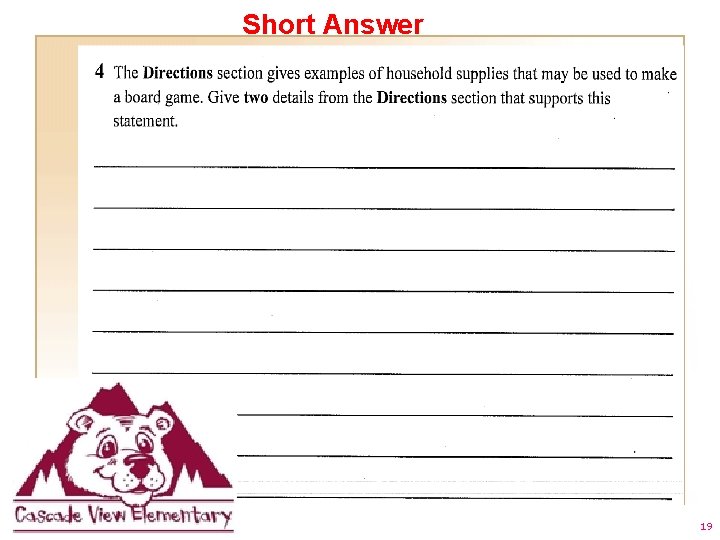 Short Answer 19 