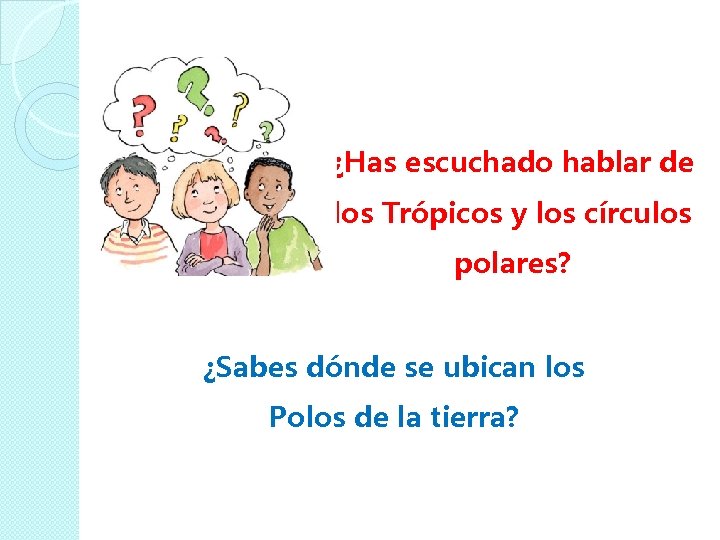 ¿Has escuchado hablar de los Trópicos y los círculos polares? ¿Sabes dónde se ubican