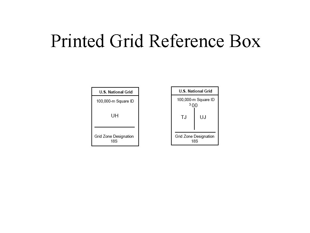 Printed Grid Reference Box 