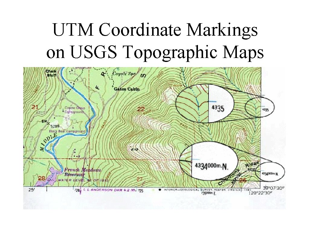 UTM Coordinate Markings on USGS Topographic Maps 