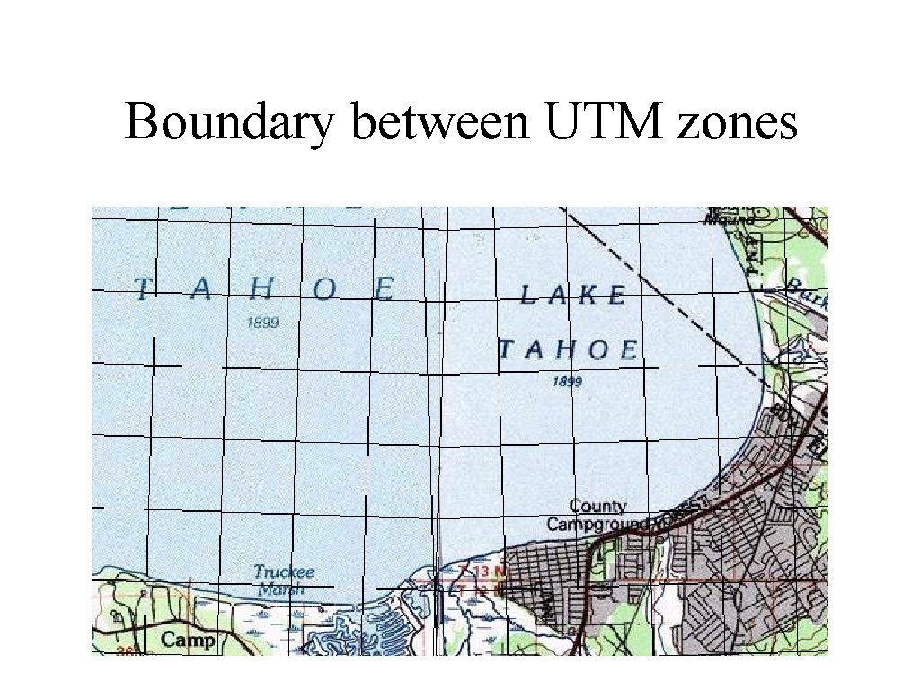 Boundary between UTM zones 