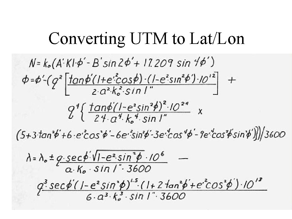 Converting UTM to Lat/Lon 