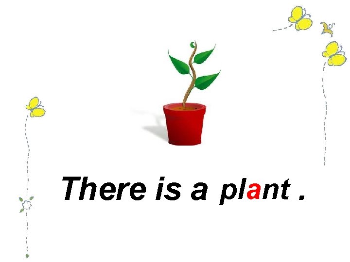 There is a plant. 