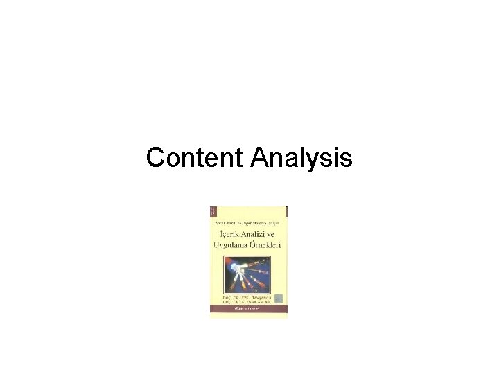 Content Analysis 