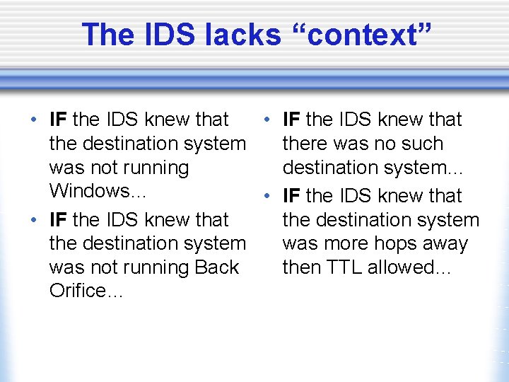 Idsoriented Def Advanced Intrusion Defense Joel Snyder Opus One Acknowledgements