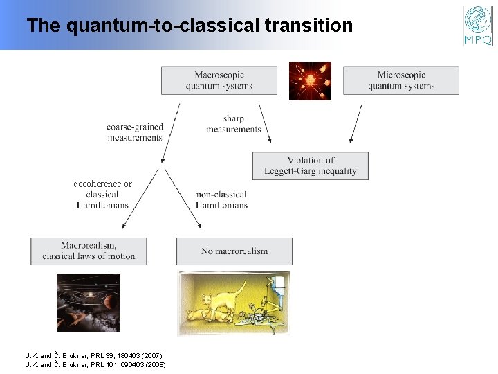 The quantum-to-classical transition decoherence or J. K. and Č. Brukner, PRL 99, 180403 (2007)