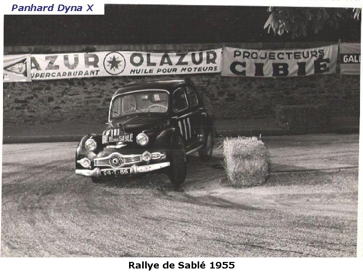 Panhard Dyna X Rallye de Sablé 1955 