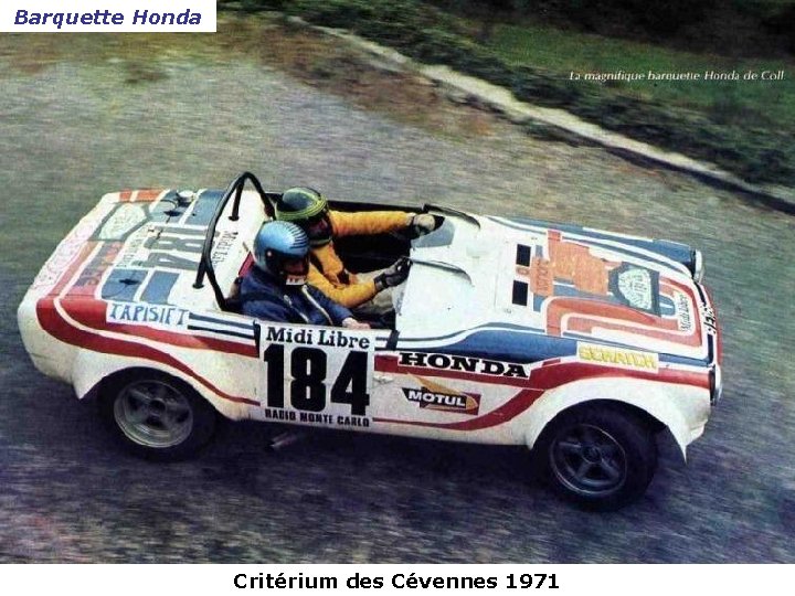 Barquette Honda Critérium des Cévennes 1971 
