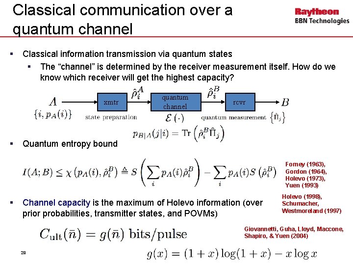 Classical communication over a quantum channel § Classical information transmission via quantum states §