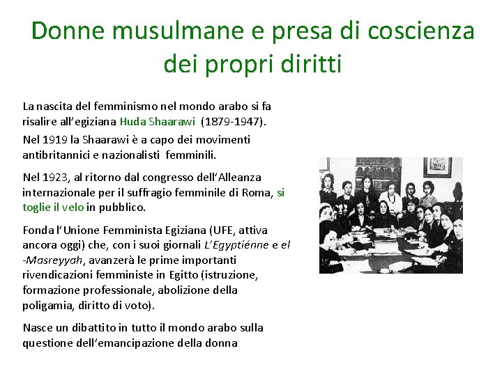 Donne musulmane e presa di coscienza dei propri diritti La nascita del femminismo nel