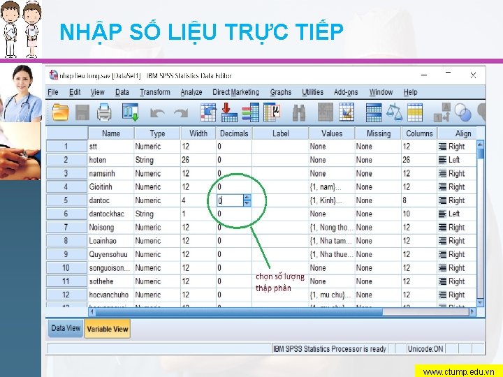 NHẬP SỐ LIỆU TRỰC TIẾP http: //dichvudanhvanban. com www. ctump. edu. vn 