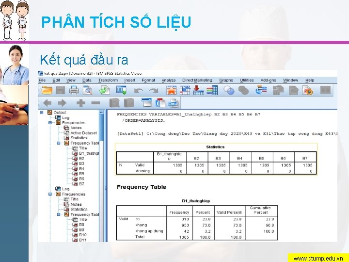 PH N TÍCH SỐ LIỆU Kết quả đầu ra http: //dichvudanhvanban. com www. ctump.