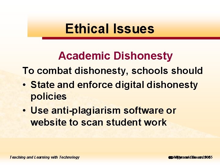 to to edit Ethical Master Issues title style Academic Dishonesty To combat dishonesty, schools