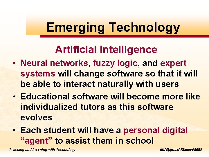 to to. Emerging edit Master Technology title style Artificial Intelligence • Neural networks, fuzzy