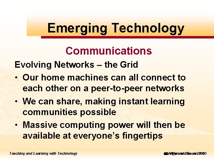 to to. Emerging edit Master Technology title style Communications Evolving Networks – the Grid