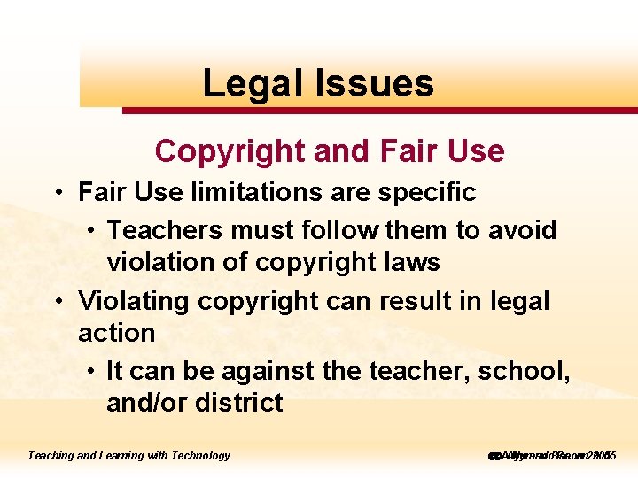 to to edit Legal Master Issues title style Copyright and Fair Use • Fair