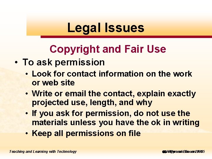 to to edit Legal Master Issues title style Copyright and Fair Use • To