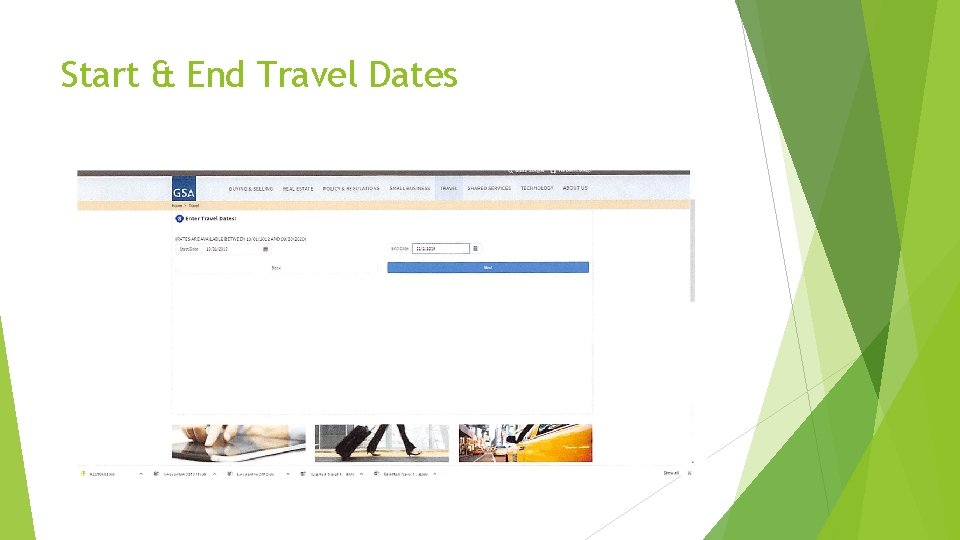 Start & End Travel Dates 