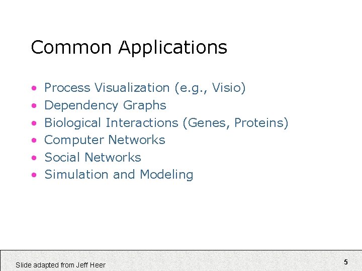 Common Applications • • • Process Visualization (e. g. , Visio) Dependency Graphs Biological