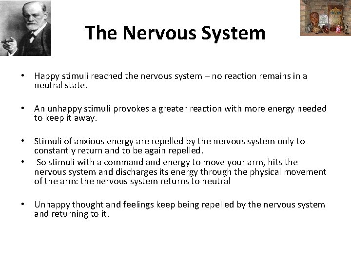 The Nervous System • Happy stimuli reached the nervous system – no reaction remains