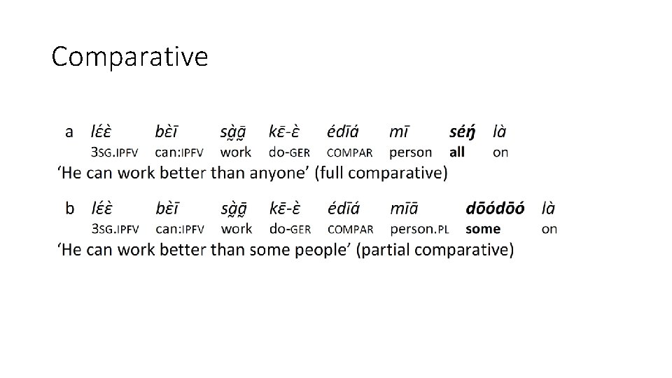 Comparative 